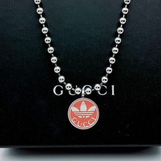 GUCCI - GUCCI adidasコラボ ネックレス ボールチェーン 箱付き GUCCI - GUCCI adidasコラボ ネックレス ボールチェーン 箱付き