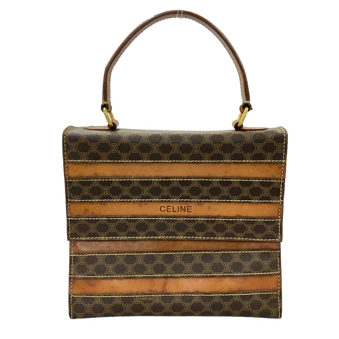 CELINE - 訳あり CELINE マカダムミニハンドバッグ レディース
