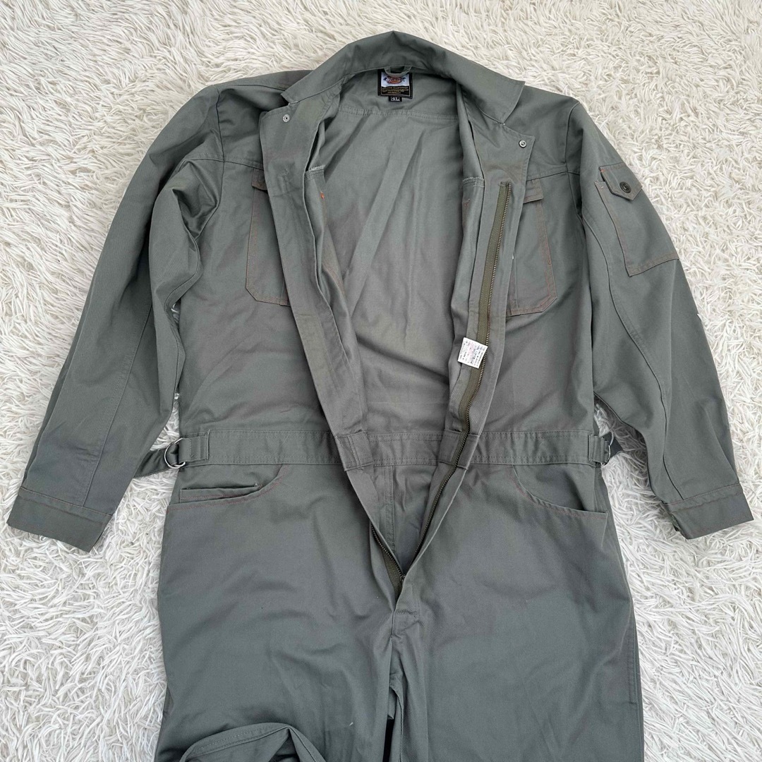 Dickies(ディッキーズ)の【美品】Dickies ディッキーズ 4L ツナギ オールインワン オリーブ メンズのパンツ(サロペット/オーバーオール)の商品写真