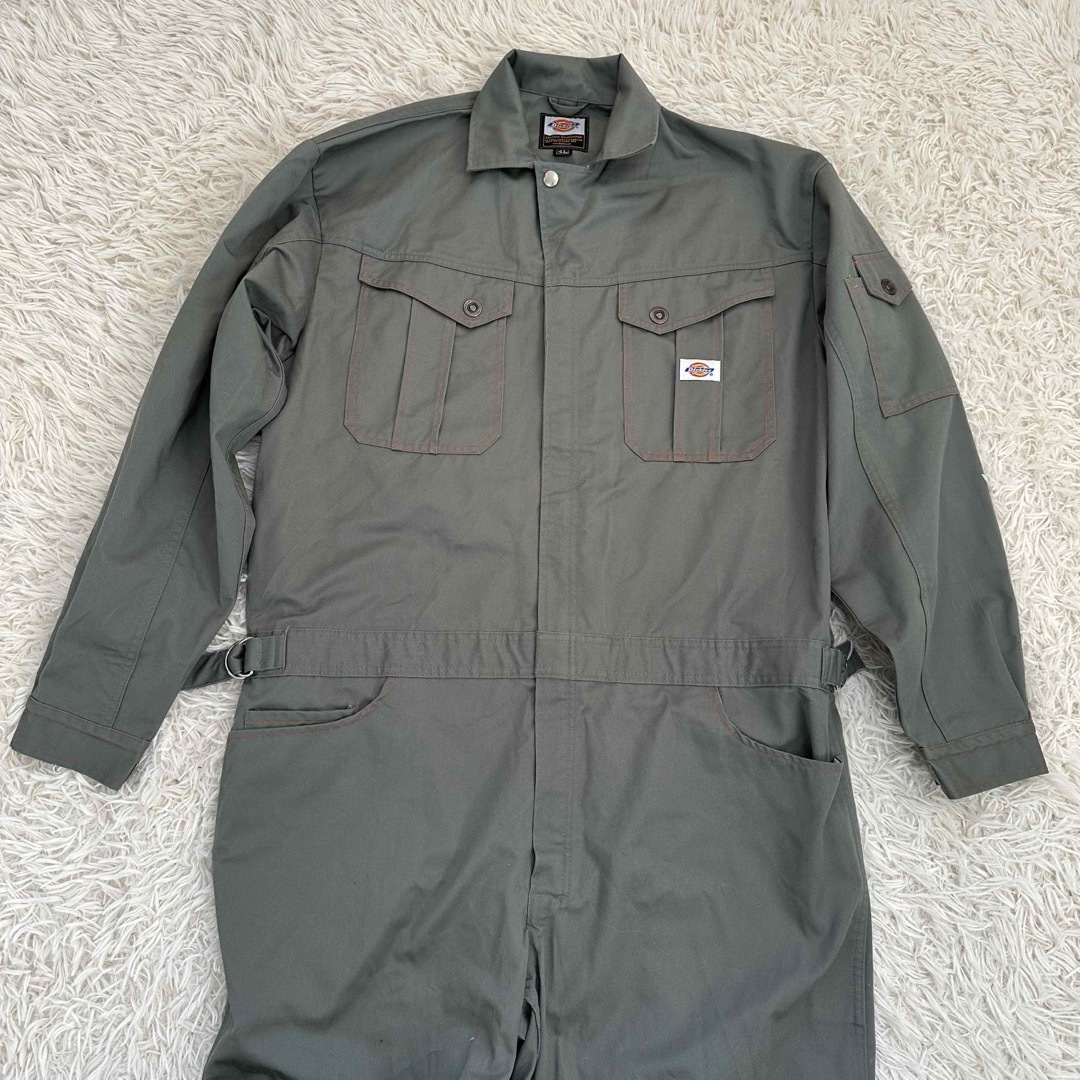 Dickies(ディッキーズ)の【美品】Dickies ディッキーズ 4L ツナギ オールインワン オリーブ メンズのパンツ(サロペット/オーバーオール)の商品写真
