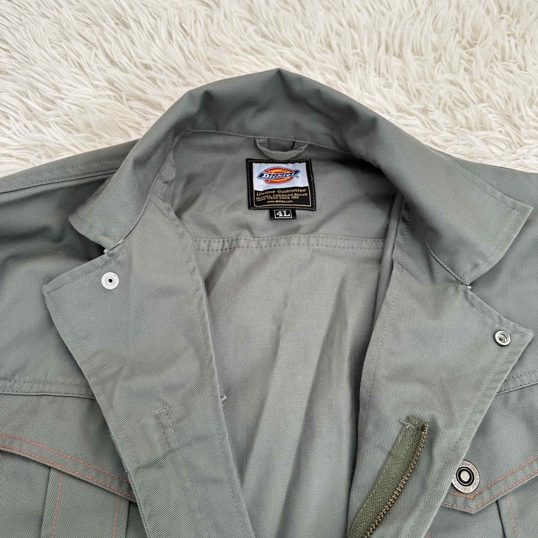 Dickies(ディッキーズ)の【美品】Dickies ディッキーズ 4L ツナギ オールインワン オリーブ メンズのパンツ(サロペット/オーバーオール)の商品写真