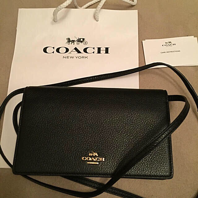 ★新品・未使用★COACH  ショルダー ウォレット 黒ショルダーバッグ