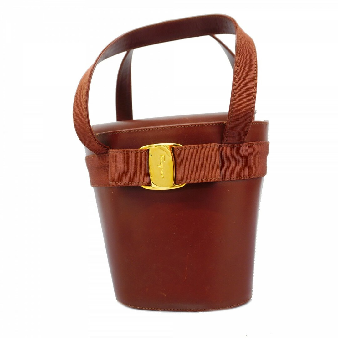 Salvatore Ferragamo - ★SALE【5bd3428】サルヴァトーレフェラガモ ハンドバッグ ヴァラ レザー ブラウン ゴールド金具【中古】レディース