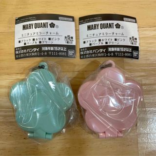 マリークヮント(MARY QUANT)のMARYQUANT マリークワント ピンク　ミニチュアミラーチャーム  ガチャ(キーホルダー)