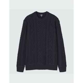 リアル UNIQLO - ユニクロ カシミヤクルーネックセーター 紺XL今期新品の通販 by たきち's shop|ユニクロならラクマ トップス