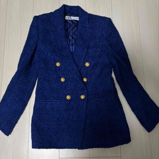 ZARA(テーラードジャケット ・ ブルー・ネイビー/青色系)の ZARA(テーラードジャケット ・ ブルー・ネイビー/青色系)の