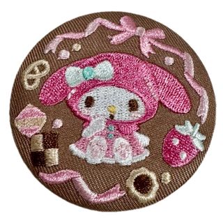 サンリオキャラクターズ マイメロ 刺繍缶バッジ ビスケット3 新品(バッジ/ピンバッジ)
