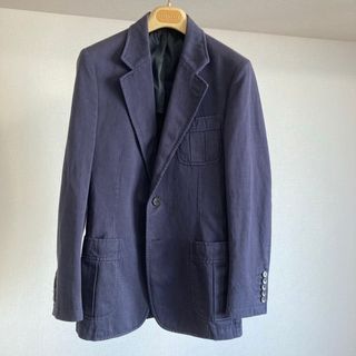 GUCCI - 20AW グッチ 金ボタン 紺ブレ パイピング 2B テーラード GUCCI - 20AW グッチ 金ボタン 紺ブレ パイピング 2B テーラード