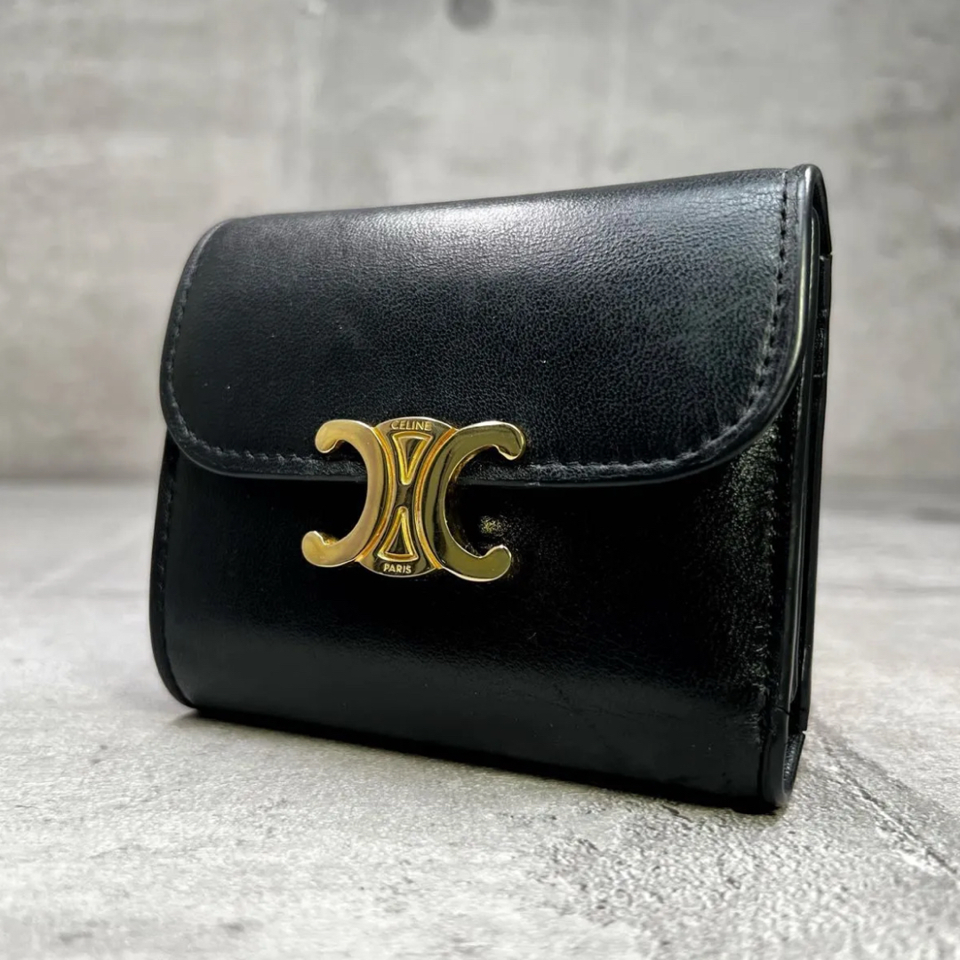 CELINE サークルロゴWホック3つ折財布 - 小物 CELINE サークルロゴWホック3つ折財布 - 小物