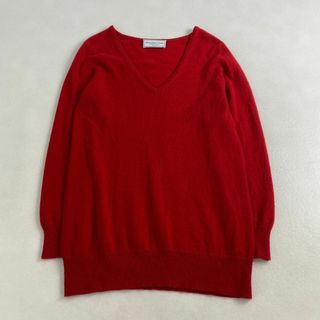 ドゥーズィエムクラス(DEUXIEME CLASSE)の美品　ドゥーズィエムクラス　ニット　希少カシミヤ100%　Vネック　赤(ニット/セーター)