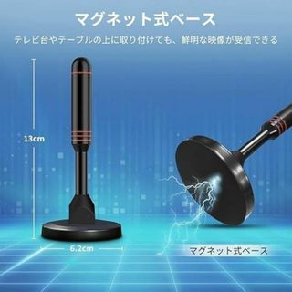 室内アンテナ 4K HD TV テレビアンテナ 430KM 受信範囲 360度方