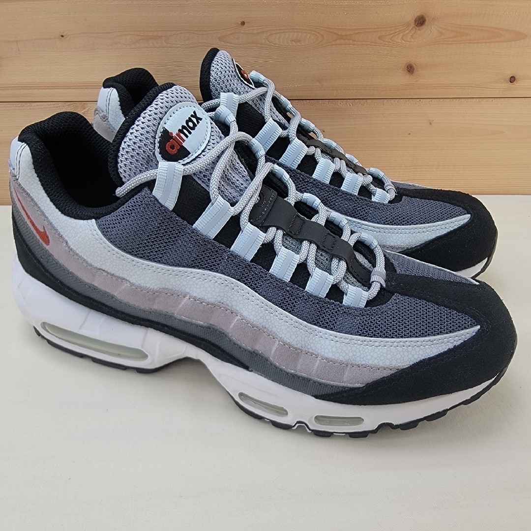 NIKE - ナイキ エアマックス 95 ウルフグレー/ブラック/ブルー NIKE - ナイキ エアマックス 95 ウルフグレー/ブラック/ブルー