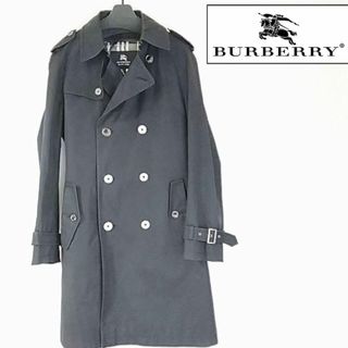 BURBERRY - BURBERRY ダブルブレスト トレンチコート ブラック BURBERRY - BURBERRY ダブルブレスト トレンチコート ブラック