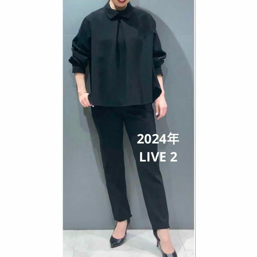 極美品♡セオリーリュクス 24AW 襟付きブラウス LIVE2 黒 極美品♡セオリーリュクス 24AW 襟付きブラウス LIVE2 黒