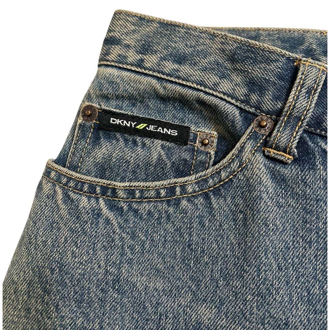 49 【DKNY JEANS】 ダナキャランニューヨーク ストレッチ Gジャン ジージャン デニムジャケット アウター XS 小さいサイズ レディース