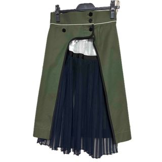 美品✨サカイ ドットプリント ラップ プリーツスカート ミモレ 美品✨サカイ ドットプリント ラップ プリーツスカート ミモレ