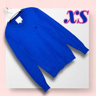 アメリカンイーグル(American Eagle)のAMERICAN EAGLE☆アメリカンイーグル クルーネックセーター《XS》青(ニット/セーター)