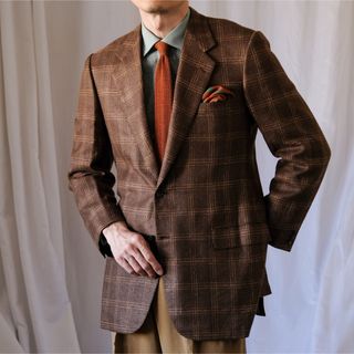 Brioni - Brioni テーラードジャケット 50(XL位) グレーx黒 Brioni - Brioni テーラードジャケット 50(XL位) グレーx黒