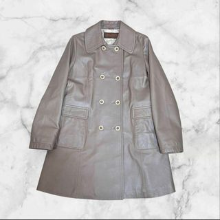 美品/サイズ11✨バルマン ラムレザー ベルト ロング丈 トレンチ 美品/サイズ11✨バルマン ラムレザー ベルト ロング丈 トレンチ