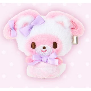 サンリオ 白猫バレリーナ シークレット ヘアクリップ ボンボンリボン(ぬいぐるみ)