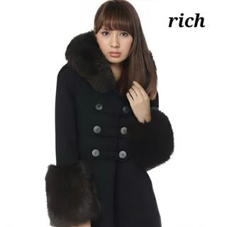 rich - rich ニット カーディガン 石原さとみ もこもこの通販 by rich - rich ニット カーディガン 石原さとみ もこもこの通販 by
