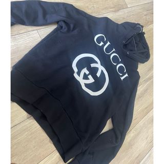 GUCCI - グッチ 572733 XJA40 ベロアハーフジップパーカー GUCCI - グッチ 572733 XJA40 ベロアハーフジップパーカー
