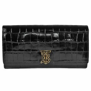 BURBERRY - バーバリー TB モノグラム ラウンドジップ 長財布 BURBERRY - バーバリー TB モノグラム ラウンドジップ 長財布