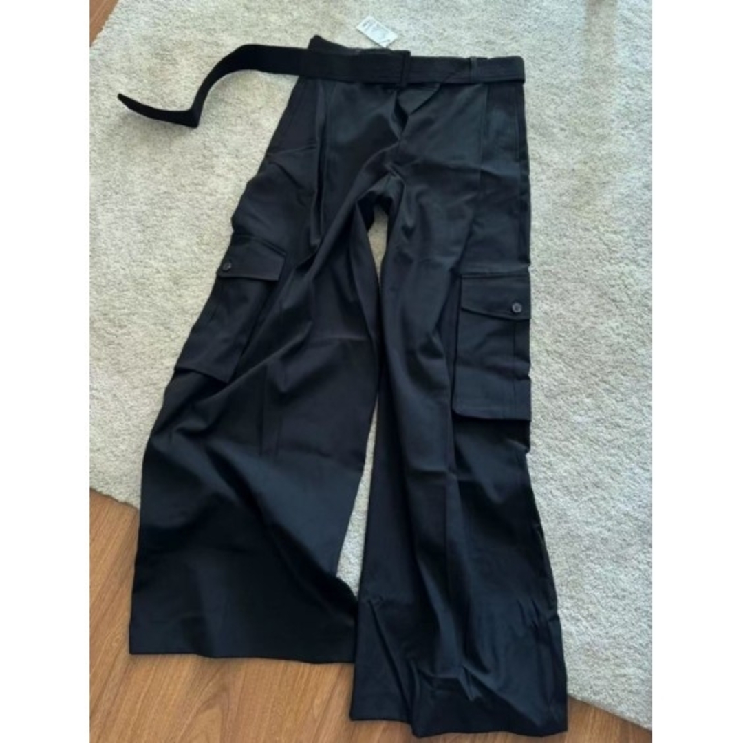 Dries Van Noten: Navy Wide Belted Cargo Pants | SSENSE