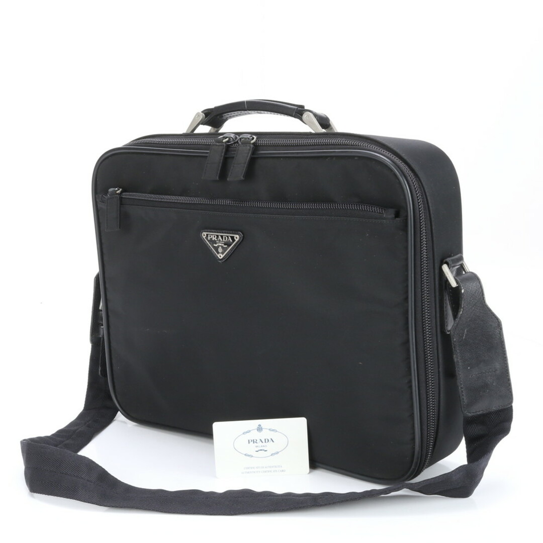 美品 PRADA ビジネスバッグ 肩掛け A4 ロゴプレート テスート 美品 PRADA ビジネスバッグ 肩掛け A4 ロゴプレート テスート