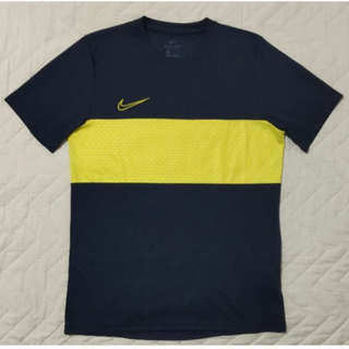 ナイキ(NIKE)のメンズL　NIKE ナイキ　半袖Tシャツ　ネイビー/イエロー(Tシャツ/カットソー(半袖/袖なし))