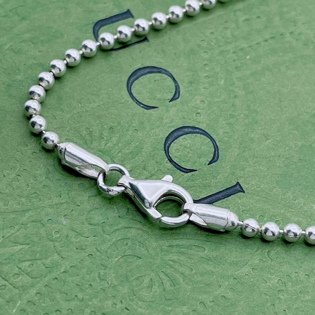 GUCCI ブレスレット ボールチェーン ロゴ 刻印 シルバー925 GUCCI ブレスレット ボールチェーン ロゴ 刻印 シルバー925