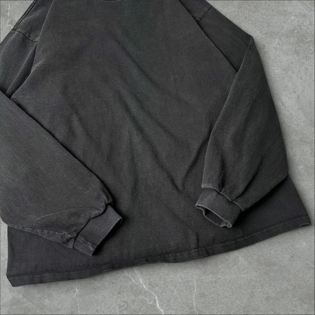 90s USA製 NIKE ナイキ モックネック 長袖カットソー L ブラック