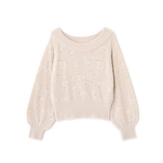 ジルバイジルスチュアート(JILL by JILLSTUART)のフラワージャガードニットトップ JILL by JILL STUART(ニット/セーター)