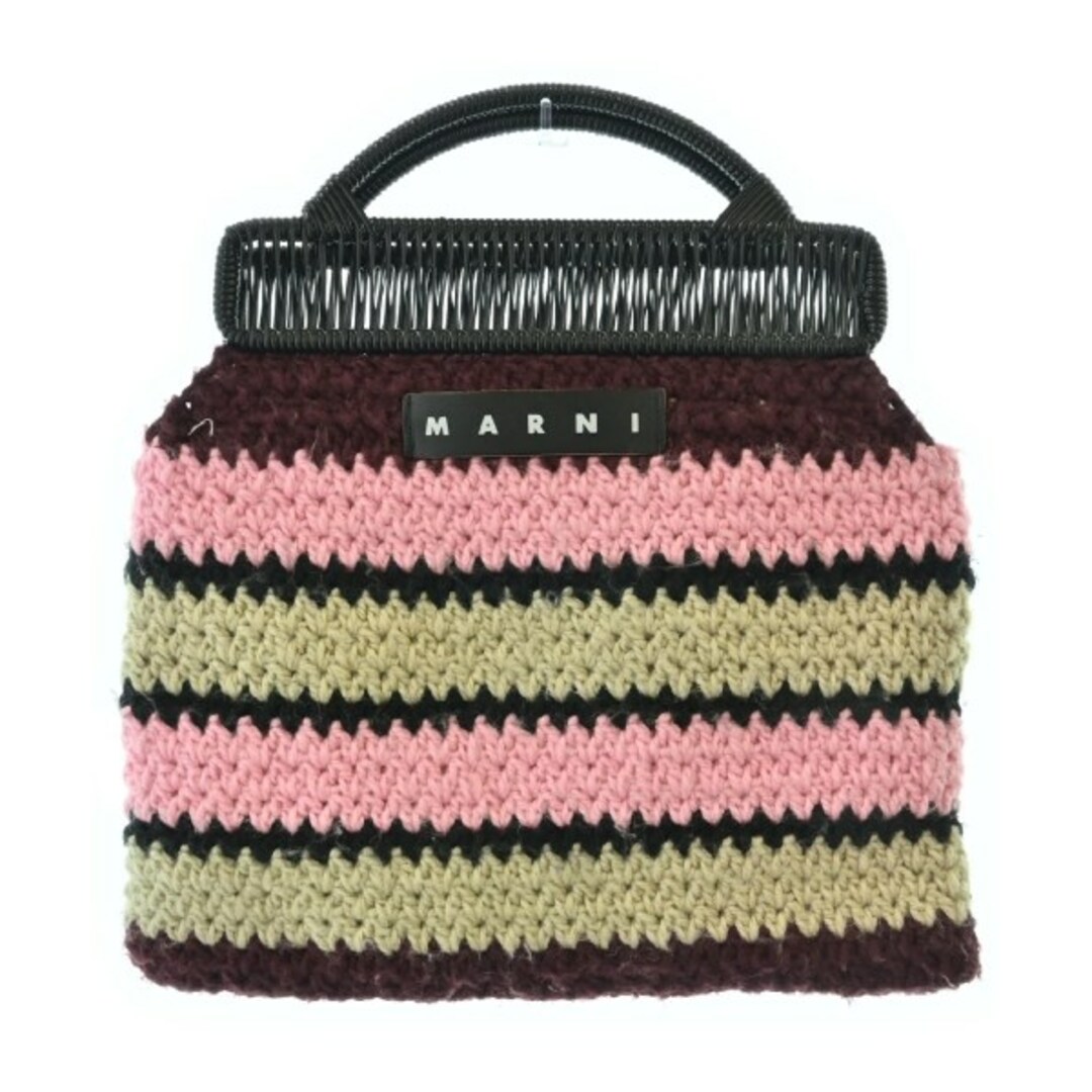 MARNI - MARNI マルニ ハンドバッグ - ピンクx黒xベージュ(総柄) 【古着】【中古】