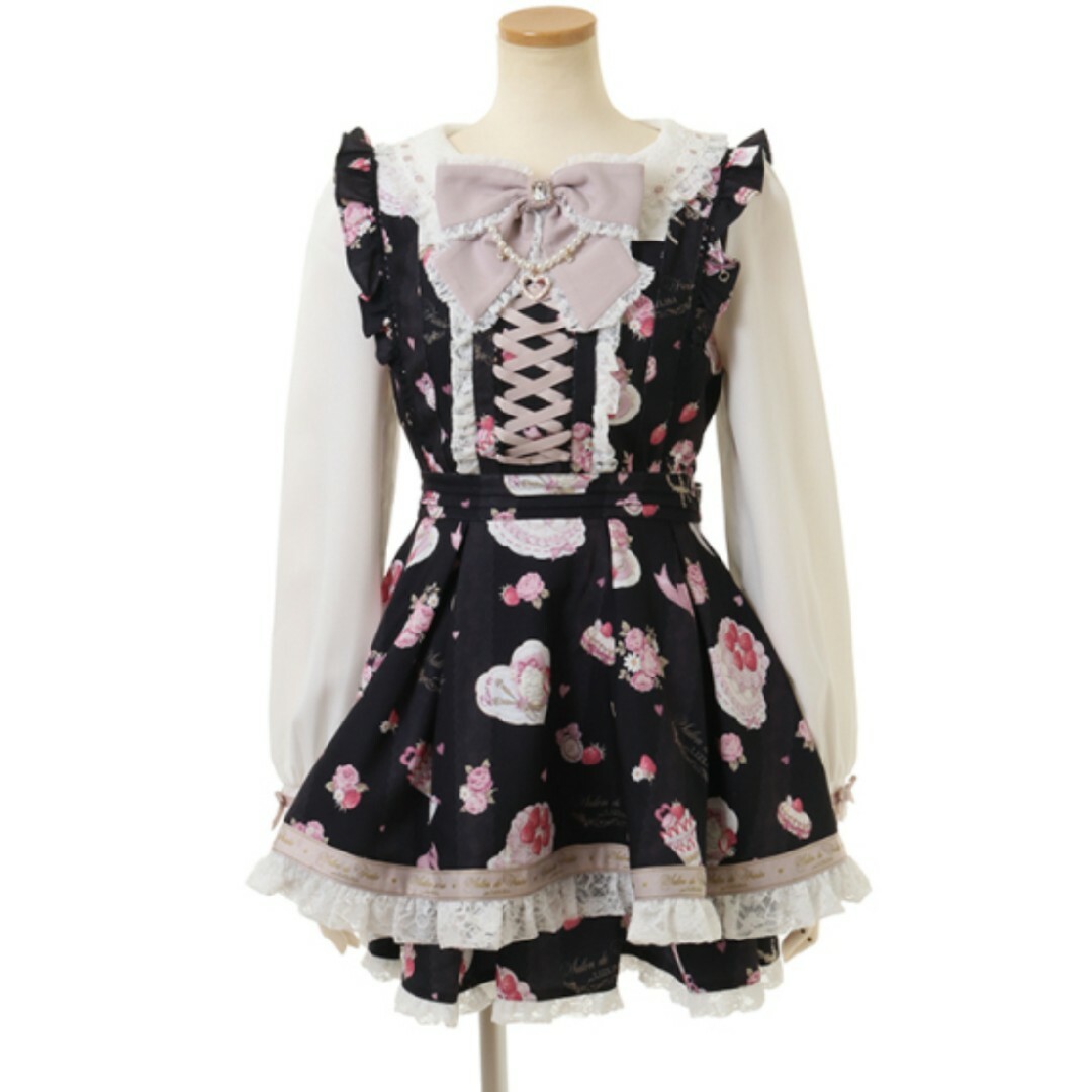 LIZ LISA - LIZLISA Salon de Fraise 柄 セットアップ ブラック LIZ LISA - LIZLISA Salon de Fraise 柄 セットアップ ブラック