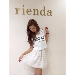 リエンダ(rienda)のrienda Tシャツ ピンク(Tシャツ(半袖/袖なし))