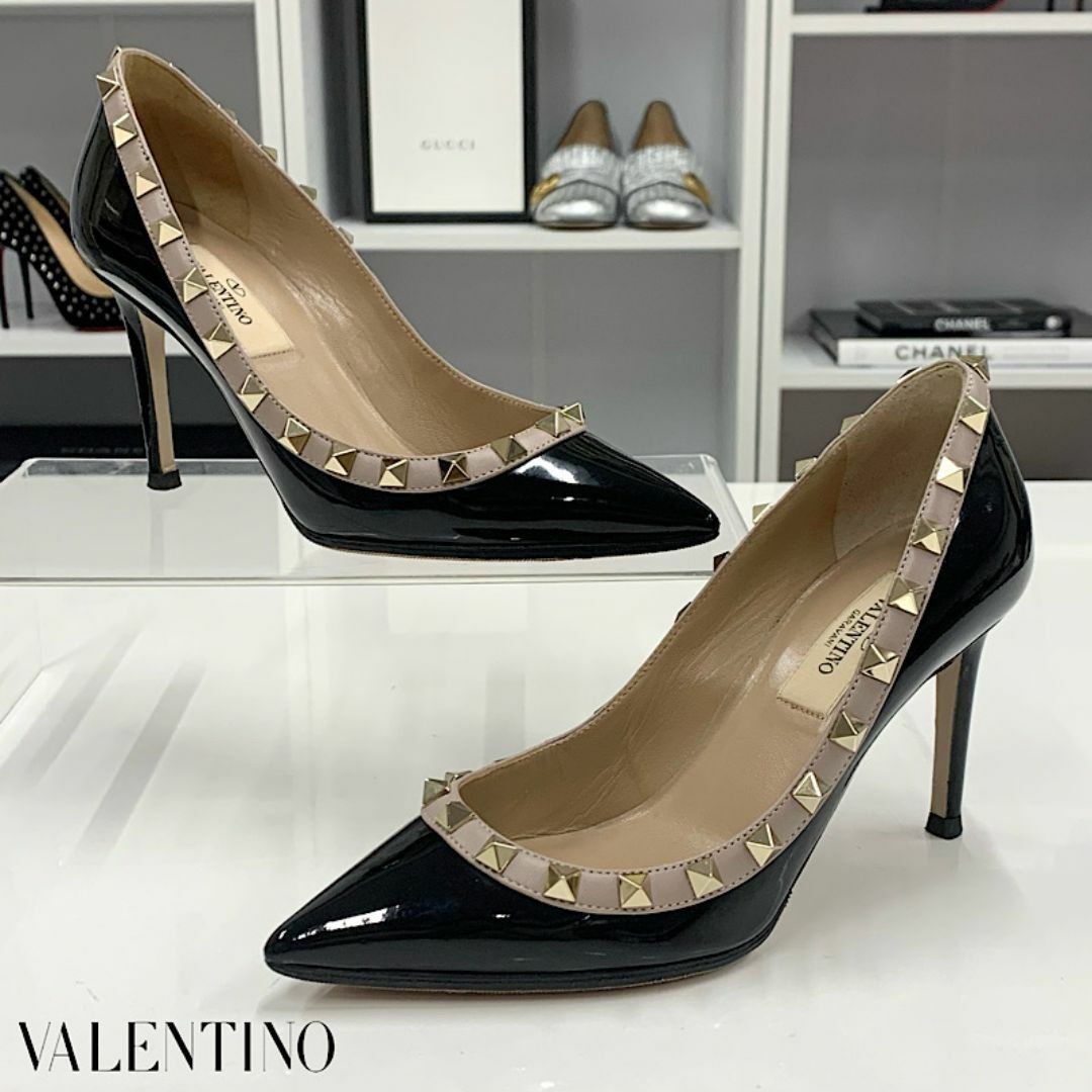 美品】VALENTINO ヴァレンティノ ピンヒール パンプス スタッズ - 靴 美品】VALENTINO ヴァレンティノ ピンヒール パンプス スタッズ - 靴