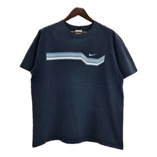 ナイキ(NIKE)の00年代 NIKE ナイキ 半袖Ｔシャツ 大きいサイズ スポーツ ネイビー (メンズ XXL) 中古 古着 T3814(Tシャツ/カットソー(半袖/袖なし))
