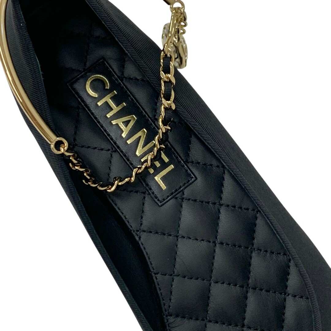 CHANELシャネル ゴールドレザーフラットシューズ バレエシューズ CHANELシャネル ゴールドレザーフラットシューズ バレエシューズ