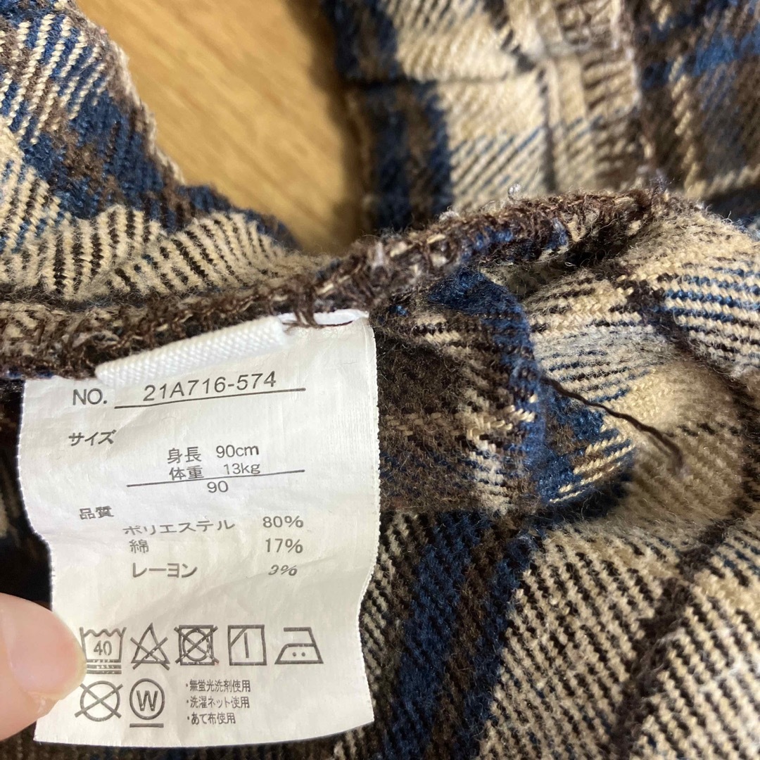 西松屋(ニシマツヤ)のチェック　スカート　女の子　90 キッズ/ベビー/マタニティのキッズ服女の子用(90cm~)(スカート)の商品写真