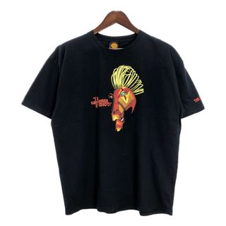ディズニー(Disney)のDisney ディズニー THE LION KING ライオンキング ミュージカル 半袖Ｔシャツ ブラック (メンズ XL) 中古 古着 T3753(Tシャツ/カットソー(半袖/袖なし))