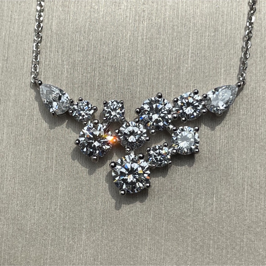 まるでダイヤモンド キラッキラ 人工ダイヤモンド 星空 ネックレス S925