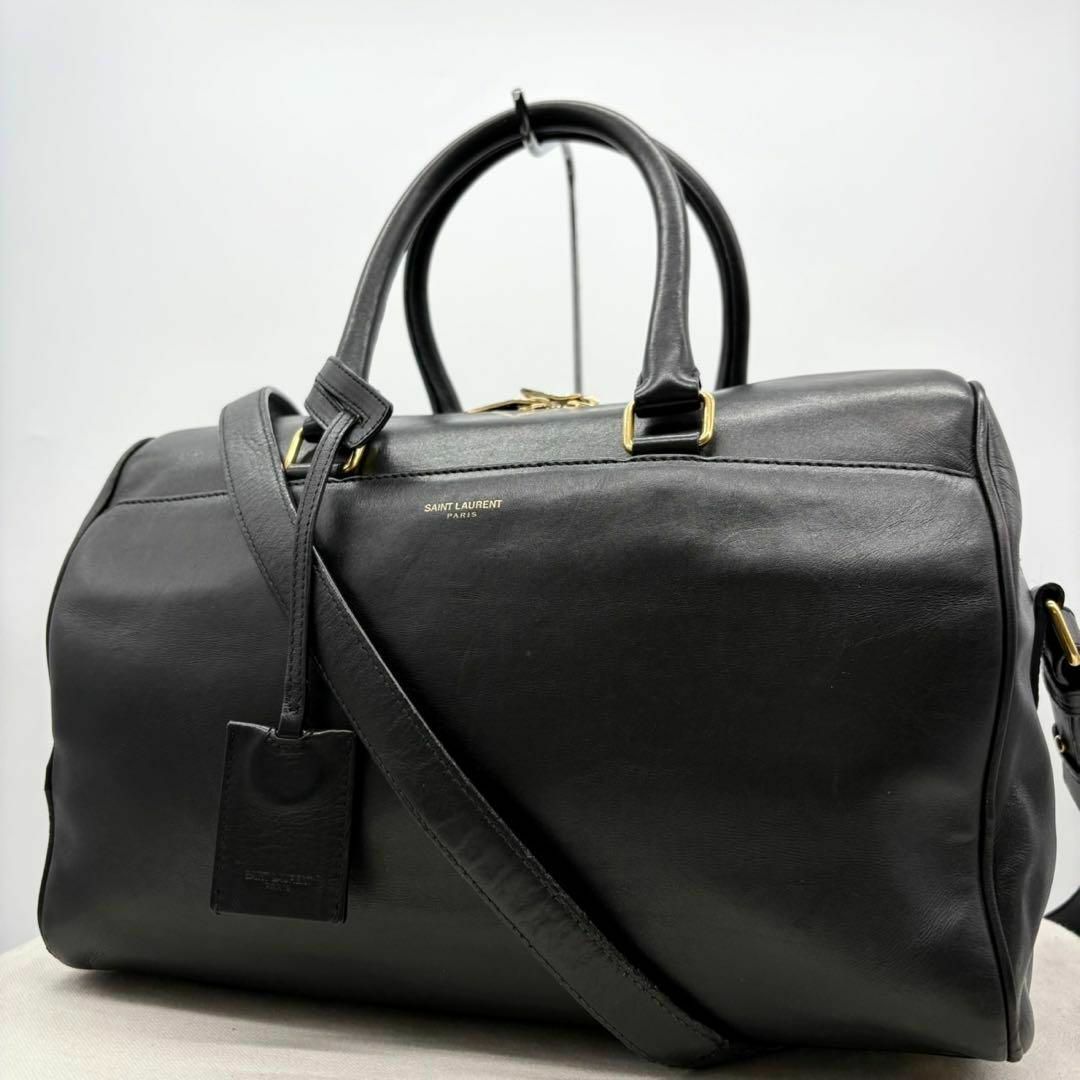 SAINT LAURENT - 美品✨　サンローラン　ダッフル6 ミニボストン　ショルダー　2way ブラック