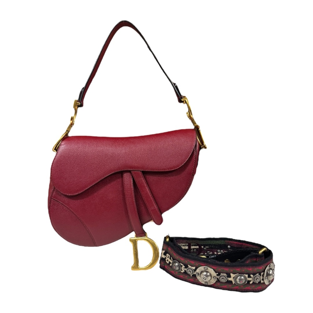 Dior - ディオール サドルバッグ ショルダーバッグ レザー レッド レディース Dior  中古