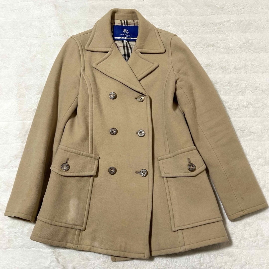 BURBERRY BLUE LABEL ピーコート ノバチェック サイズ38 BURBERRY BLUE LABEL ピーコート ノバチェック サイズ38