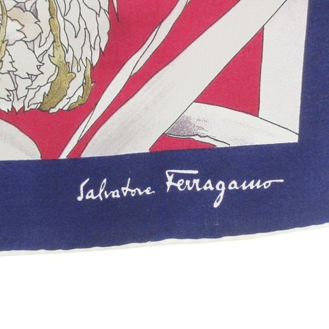 美品 Salvatore Ferragamo シルク大判スカーフ パープル 紫 - メルカリ