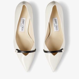 JIMMY CHOO - 美品 ジミーチュウ (23.5) パンプス ストラップ JIMMY CHOO - 美品 ジミーチュウ (23.5) パンプス ストラップ