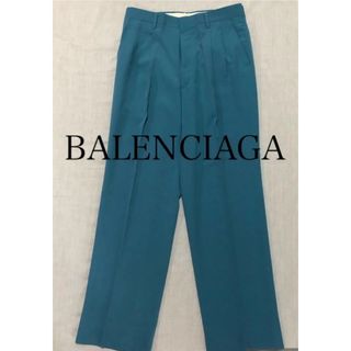 BALENCIAGA - BALENCIAGA 18aw ウールチェックワイドバギー BALENCIAGA - BALENCIAGA 18aw ウールチェックワイドバギー