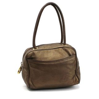 ロエベ(LOEWE)のロエベ アナグラム ミニハンドバッグ レザー ゴールド金具 シャンパンゴールド  中古 ABランク LOEWE｜レディース 女性用 保存袋 【送料無料】(ハンドバッグ)