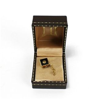 ダンヒル(Dunhill)のダンヒル ネクタイピン タイタック ブラック×ゴールド 中古 Aランク dunhill｜メンズ 男性 タイピン ロゴ アクセサリー ケース付き 【送料無料】(ネクタイ)